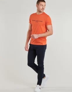 T-shirts & Polos^Tommy Hilfiger - TOMMY LOGO TEE Orange
