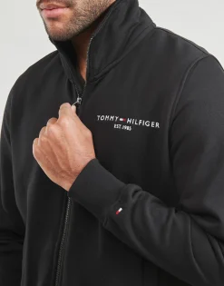 Sweats & Polaires^Tommy Hilfiger - TOMMY LOGO ZIP THRU STAND COLLAR Noir