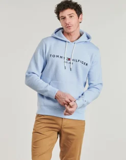 Sweats & Polaires^Tommy Hilfiger - TOMMY LOGO HOODY Bleu