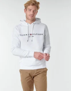 Sweats & Polaires^Tommy Hilfiger - TOMMY LOGO HOODY Blanc