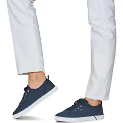 Baskets Mode^Tommy Hilfiger - VULC CANVAS SNEAKER Marine