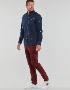 Chemises^Tommy Jeans - TJM CLSC FLAG CRITTER SHIRT Marine