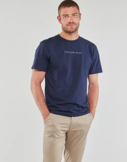 T-shirts & Polos^Tommy Jeans - TJM CLSC SMALL TEXT TEE Marine