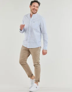 Chemises^Tommy Jeans - TJM MAO STRIPE LINEN BLEND SHIRT