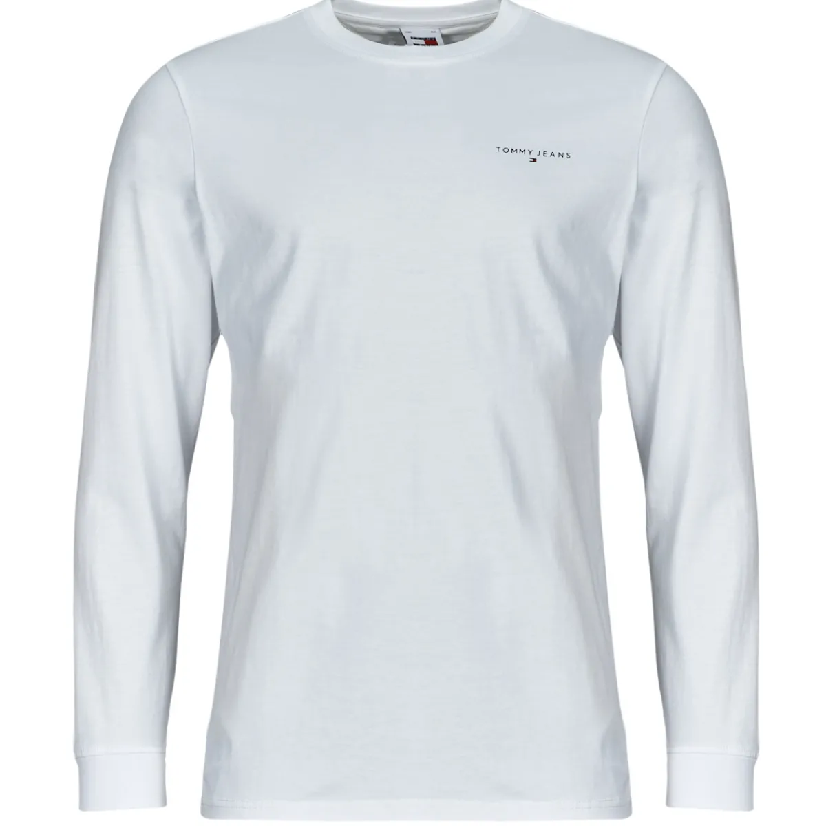 T-shirts & Polos^Tommy Jeans - TJM SLIM LINEAR CHST L/S TEE EXT Blanc