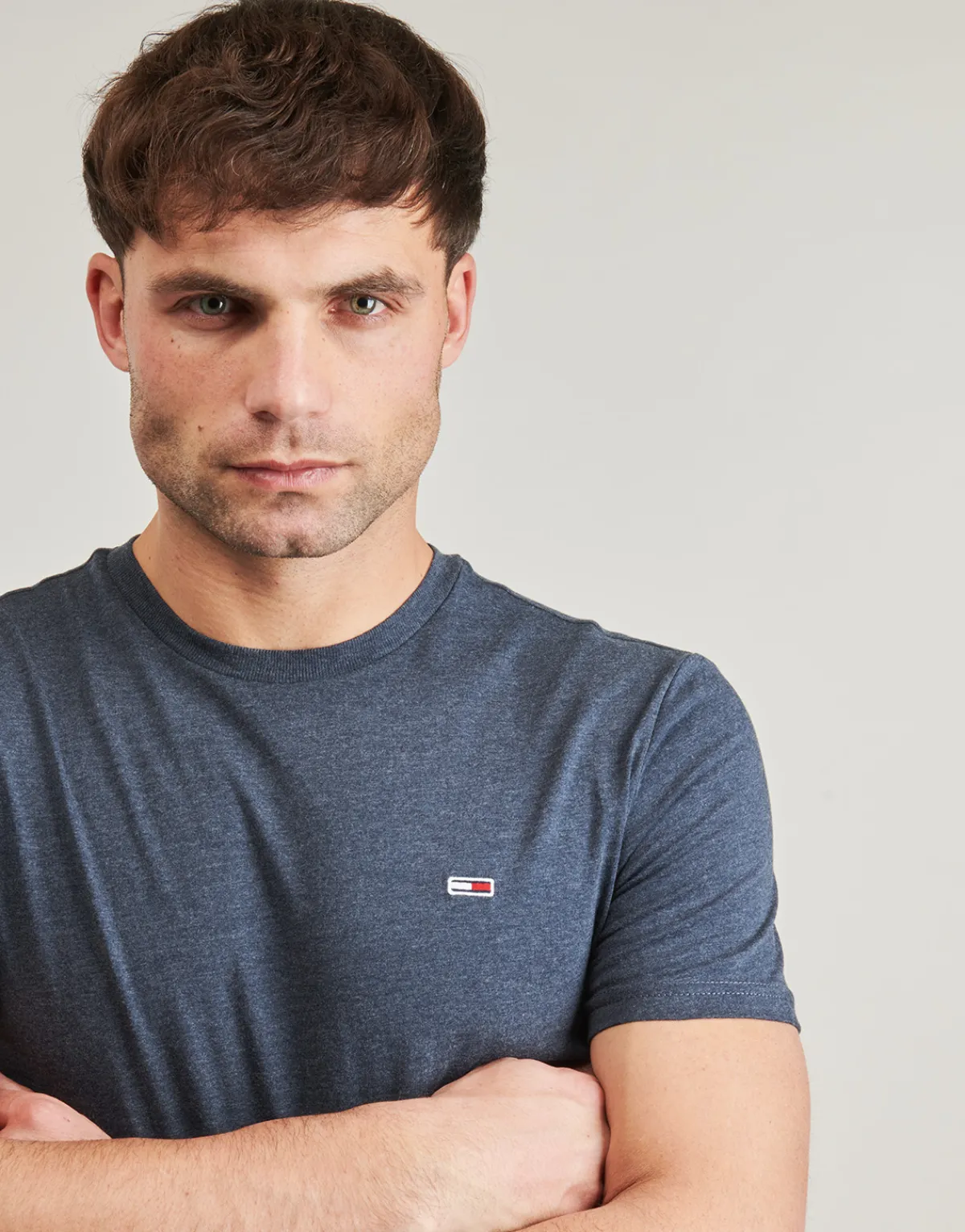 T-shirts & Polos^Tommy Jeans - TJM XSLIM JASPE HTR TEE EXT Marine