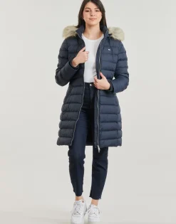 Manteaux^Tommy Jeans - TJW ESSENTIAL HOODED DOWN COAT Marine