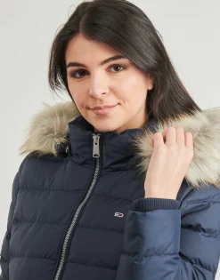 Manteaux^Tommy Jeans - TJW ESSENTIAL HOODED DOWN COAT Marine