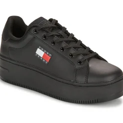 Baskets Mode^Tommy Jeans - TJW FLATFORM ESS Noir