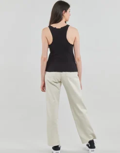 Tops / Blouses^Tommy Jeans - TJW SKINNY RIB BABYLOCK TANK Noir