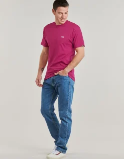 T-shirts & Polos^Vans - MN LEFT CHEST LOGO TEE Bordeaux