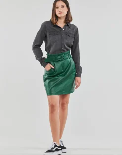 Jupes^Vila - VICHOOSY HW COATED SKIRT Vert