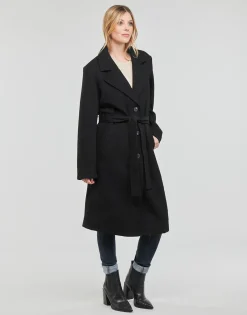 Manteaux^Vila - VIPOKO LONG BELT COAT Noir